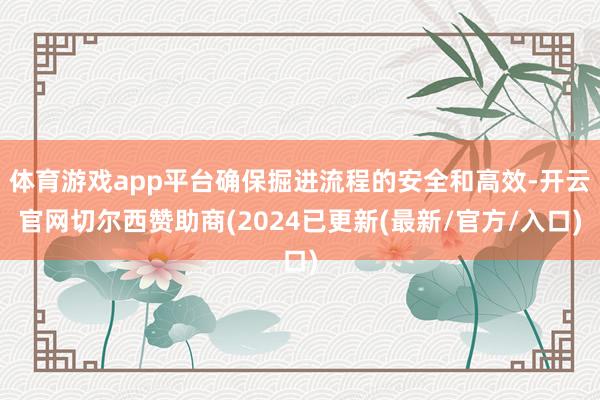 体育游戏app平台确保掘进流程的安全和高效-开云官网切尔西赞助商(2024已更新(最新/官方/入口)