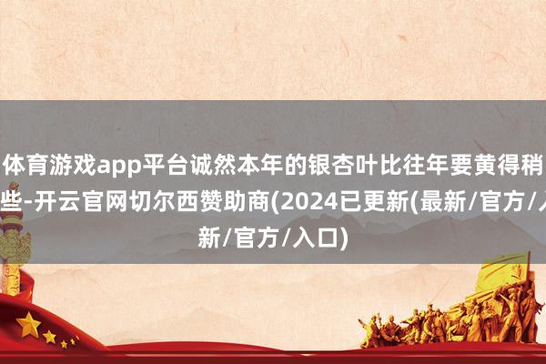 体育游戏app平台诚然本年的银杏叶比往年要黄得稍晚一些-开云官网切尔西赞助商(2024已更新(最新/官方/入口)